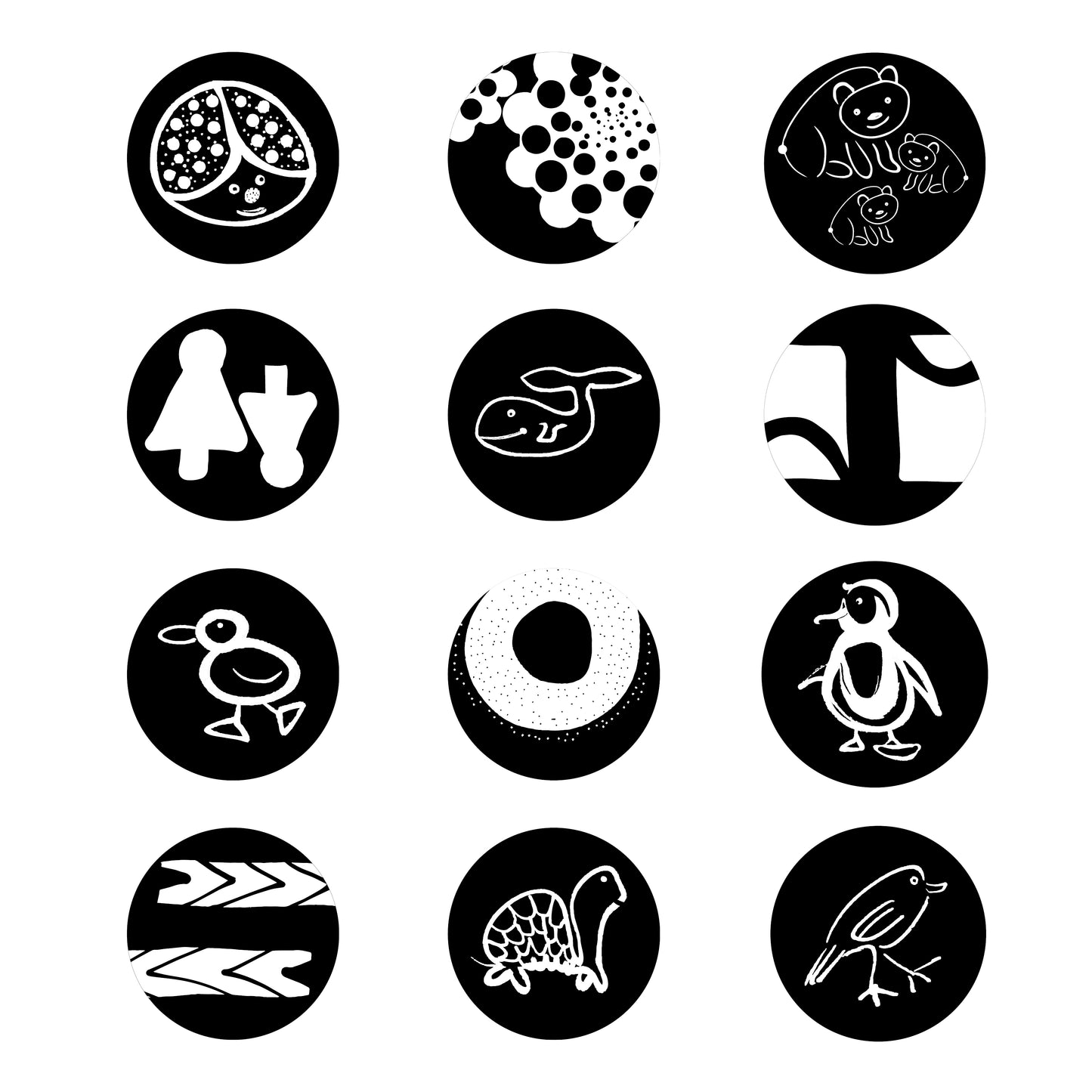 Firsties - 12 Black & White Flashcards For Newborns