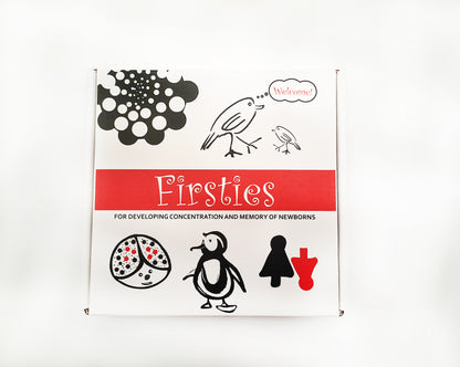 Firsties - 12 Black & White  Flashcards For Newborns